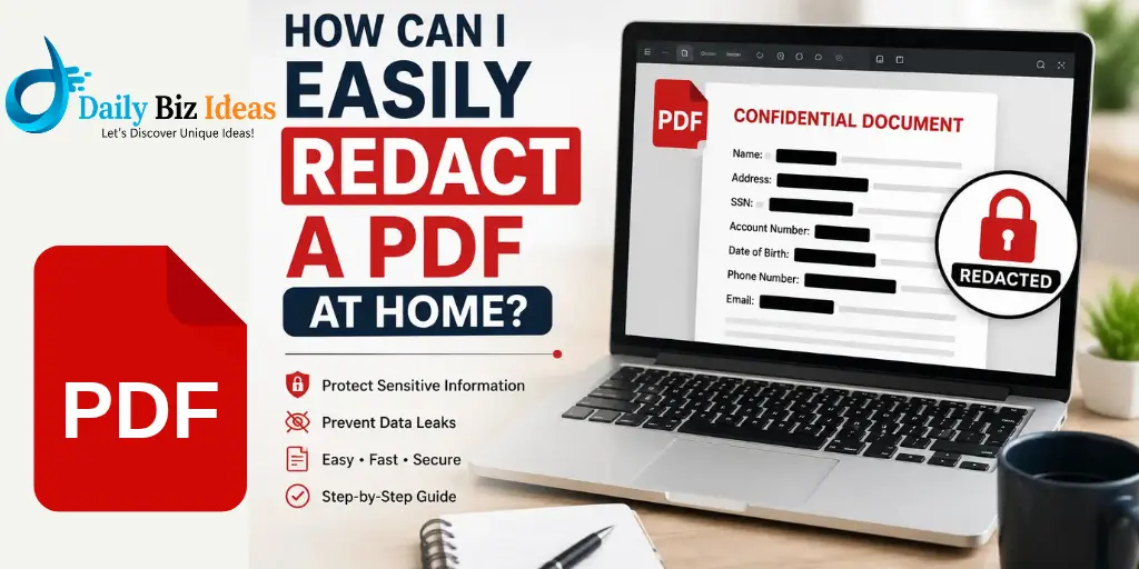 How can I easily redact a PDF at home