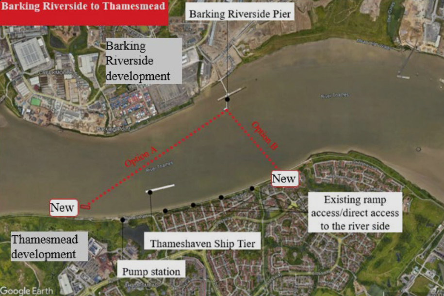 New Thames Ferry Crossings in East London