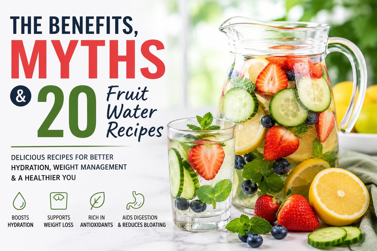 The Benefits, Myths and 20 Fruit Water Recipes