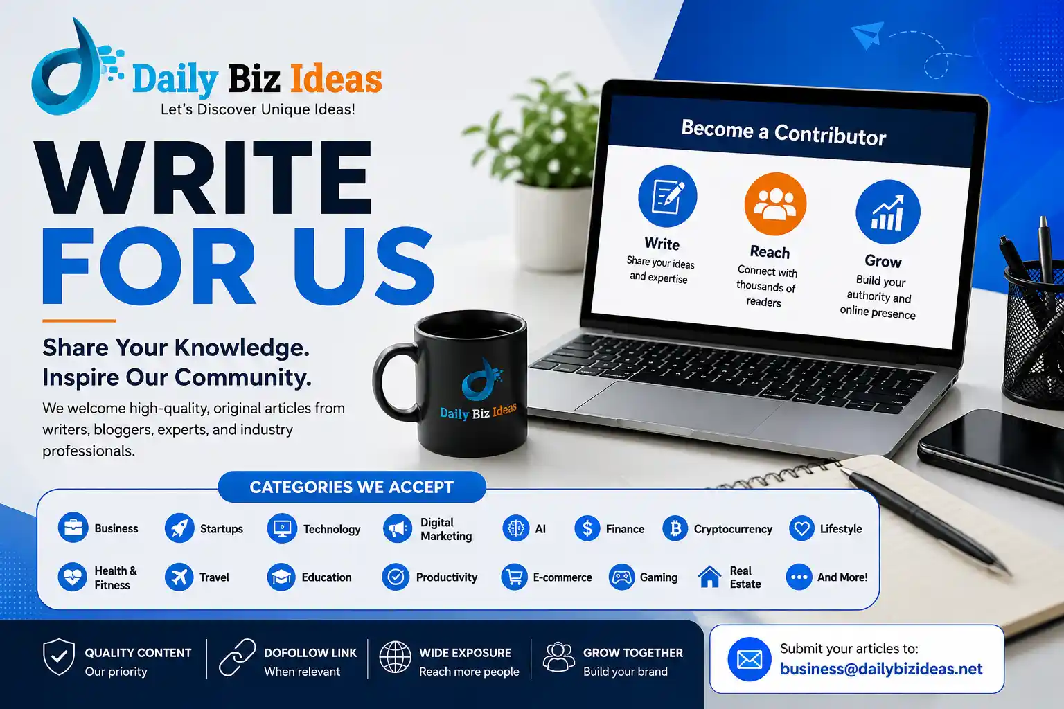 Write For Us – Daily Biz Ideas